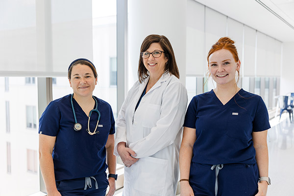 Casey Massimini, MSN, RN-CV; Deborah Hetrick, MSN, RN, CNM; and Kelsey Barlow, LPN.